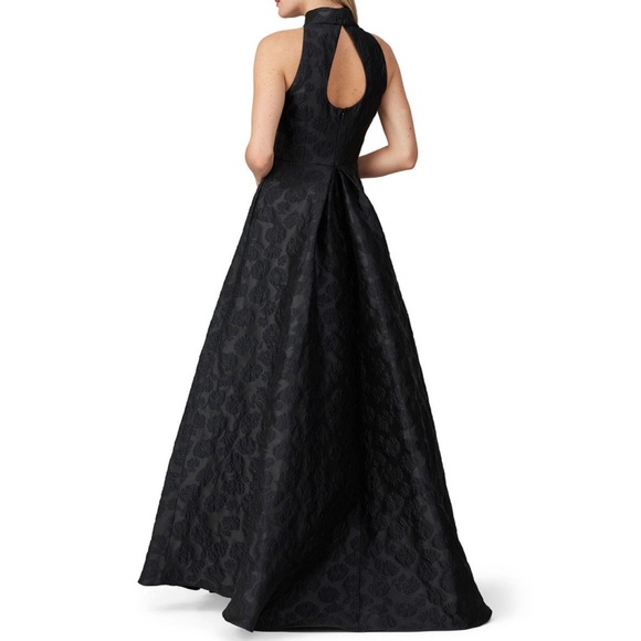 ISO Monique Lhuillier High Neck Jacquard Gown - Picture 4 of 5